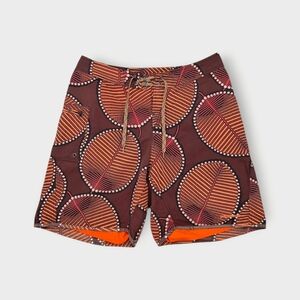 Men's Patagonia Leaves Print Embroidered Spellout All Over Print Swimtrunks 33